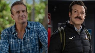 From left to right: Jason Segel as Jimmy on Shrinking and Jason Sudeikis as Ted on Ted Lasso.