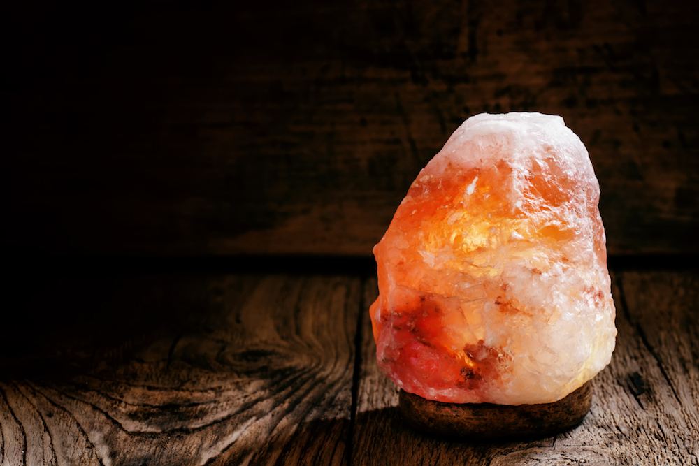 Grande de l'Himalaya cristal Rose Rock Sel Lampe Natural Healing Stone with UK Plug 