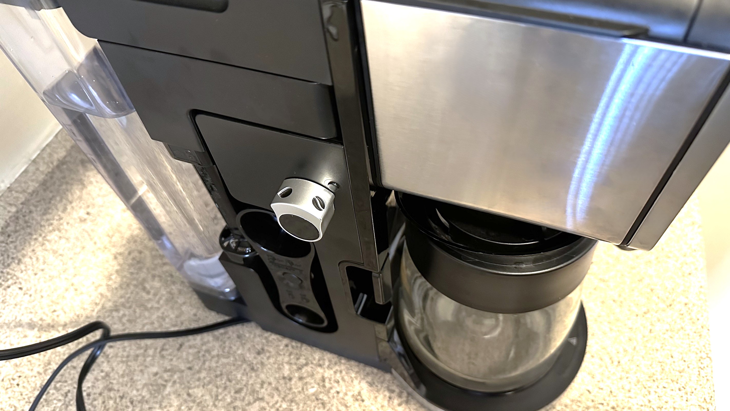 Ninja Dualbrew Pro coffee maker with side panel removed