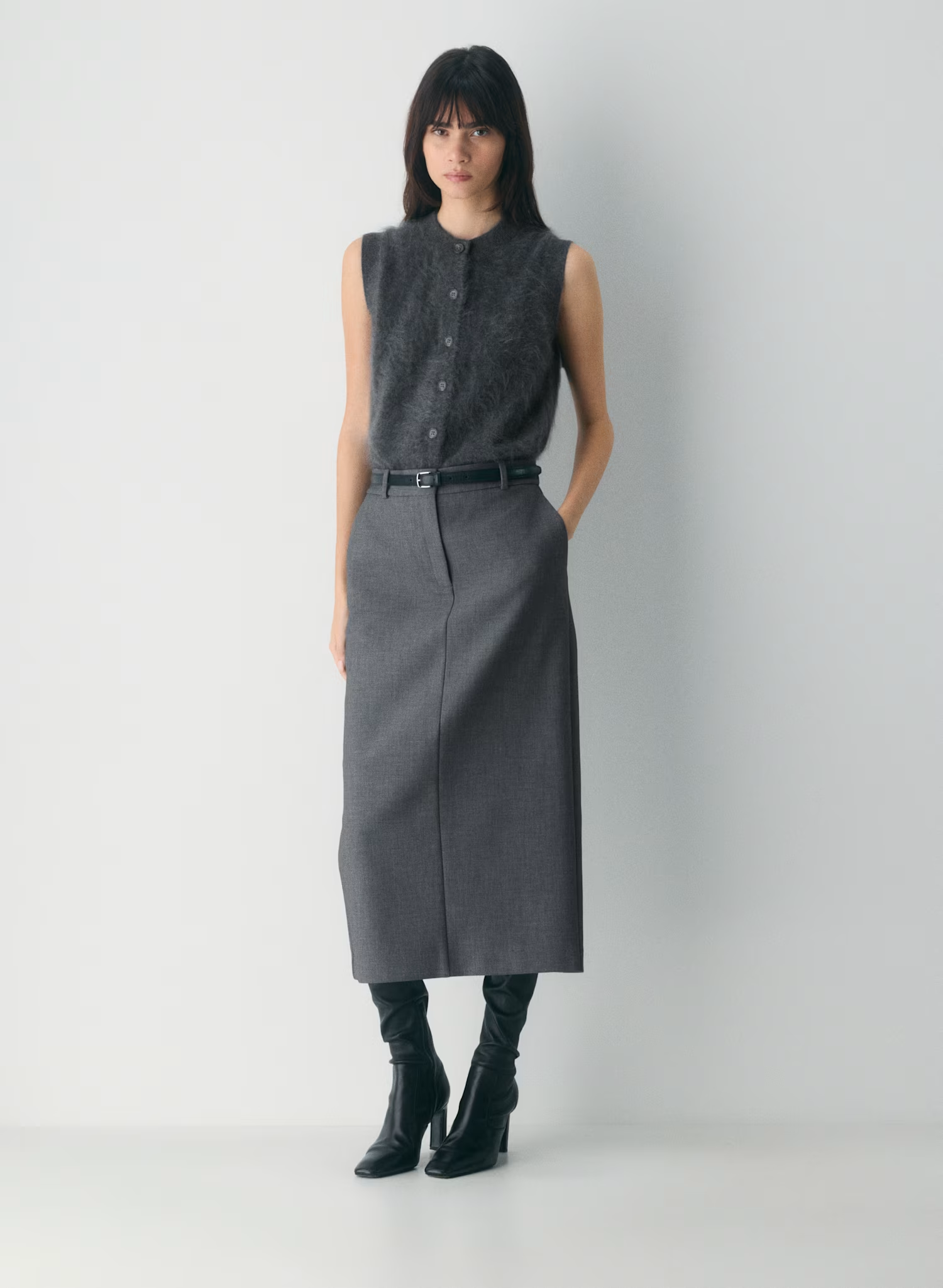 Aritzia, Brushed Cashmere Sleeveless Cardigan (Was $158)