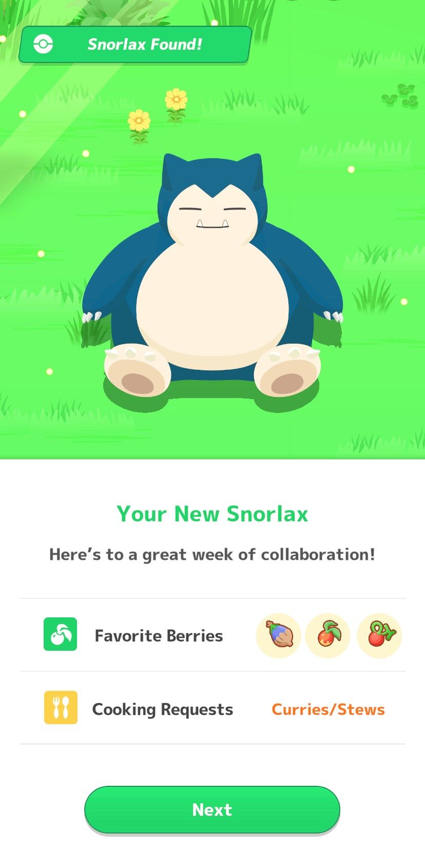 Official screenshots of the Pokemon Sleep game