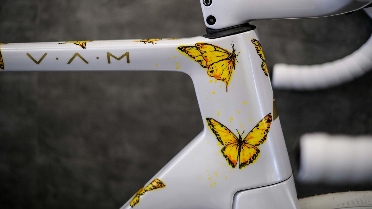 A custom white Factor Ostro VAM for Bradley Wiggins