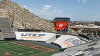 The new endzone videoboard at UTEP's college football stadium. 