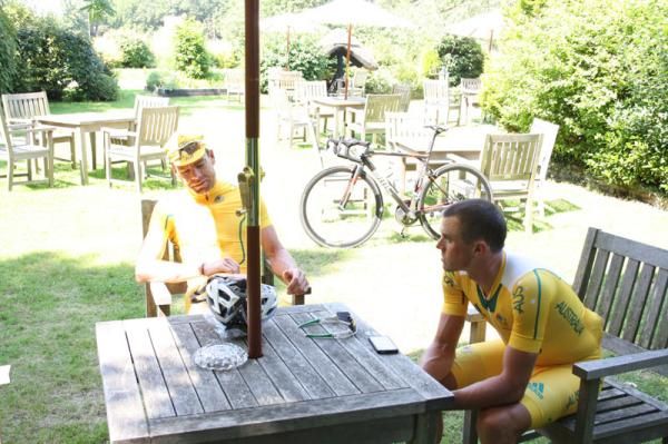 Cadel Evans and Simon Gerrans