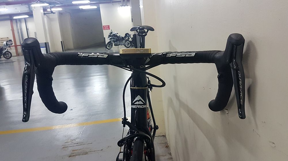 A look at the front end of Nibali's Merida