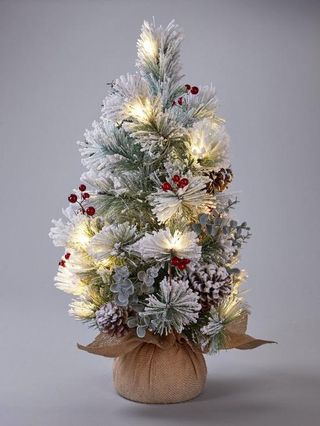 Frosted mini Christmas tree