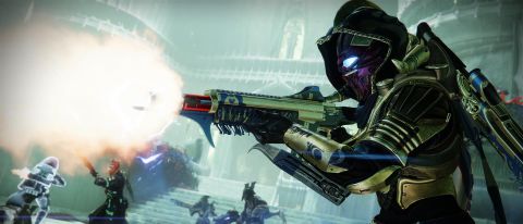 A Guardian fires their weapon in Destiny 2: The Witch Queen