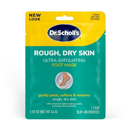 Dr. Scholl's&amp;reg; Rough, Dry Skin Ultra-Exfoliating Foot Mask , Peels &amp;amp; Softens Skin, With Urea, 1 Pair