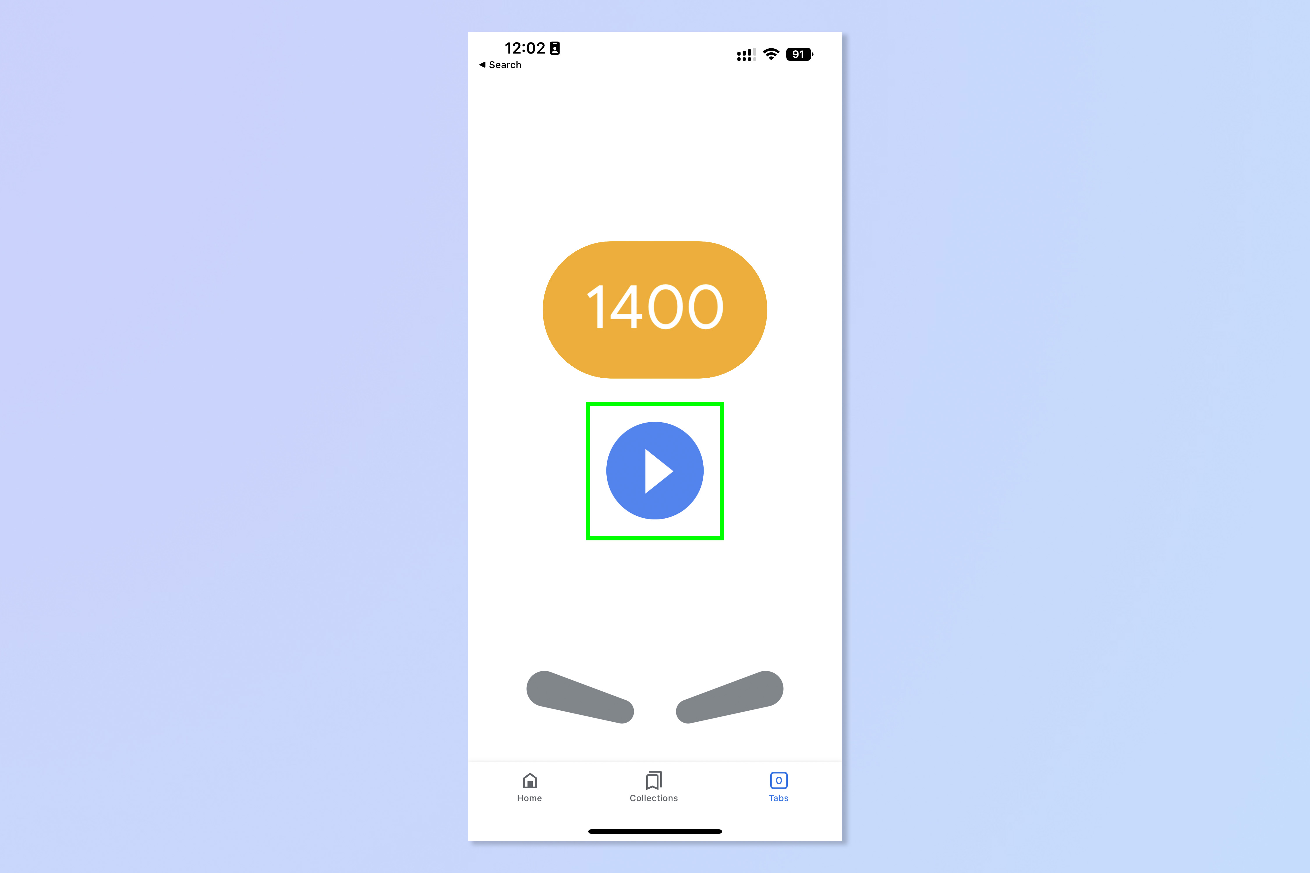 Снимок экрана, показывающий шаги, необходимые для разблокировки игры Google Pinball на iPhone.