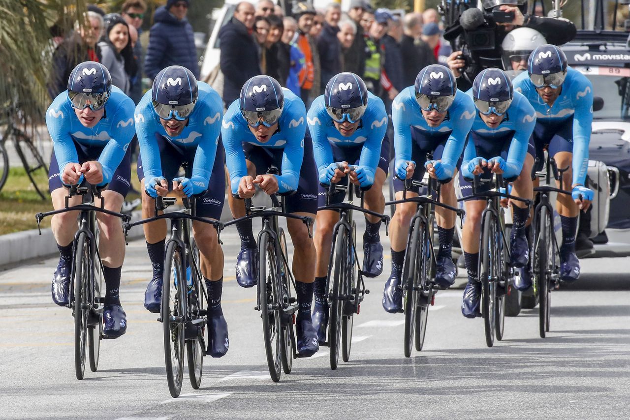 Movistar were left with ground to make up in the TTT