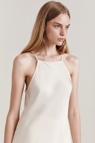 Ghost Satin Top In Ivory