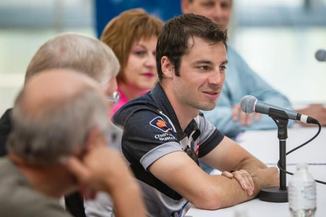 Zach Bell (Champion Systems) comes to the race to wear his Canadian national champion colors.