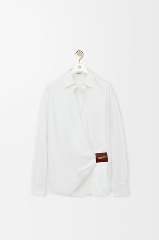 Draped Shirt in Cotton