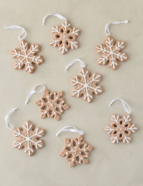 Cookie Snowflake Ornaments, Set of 8