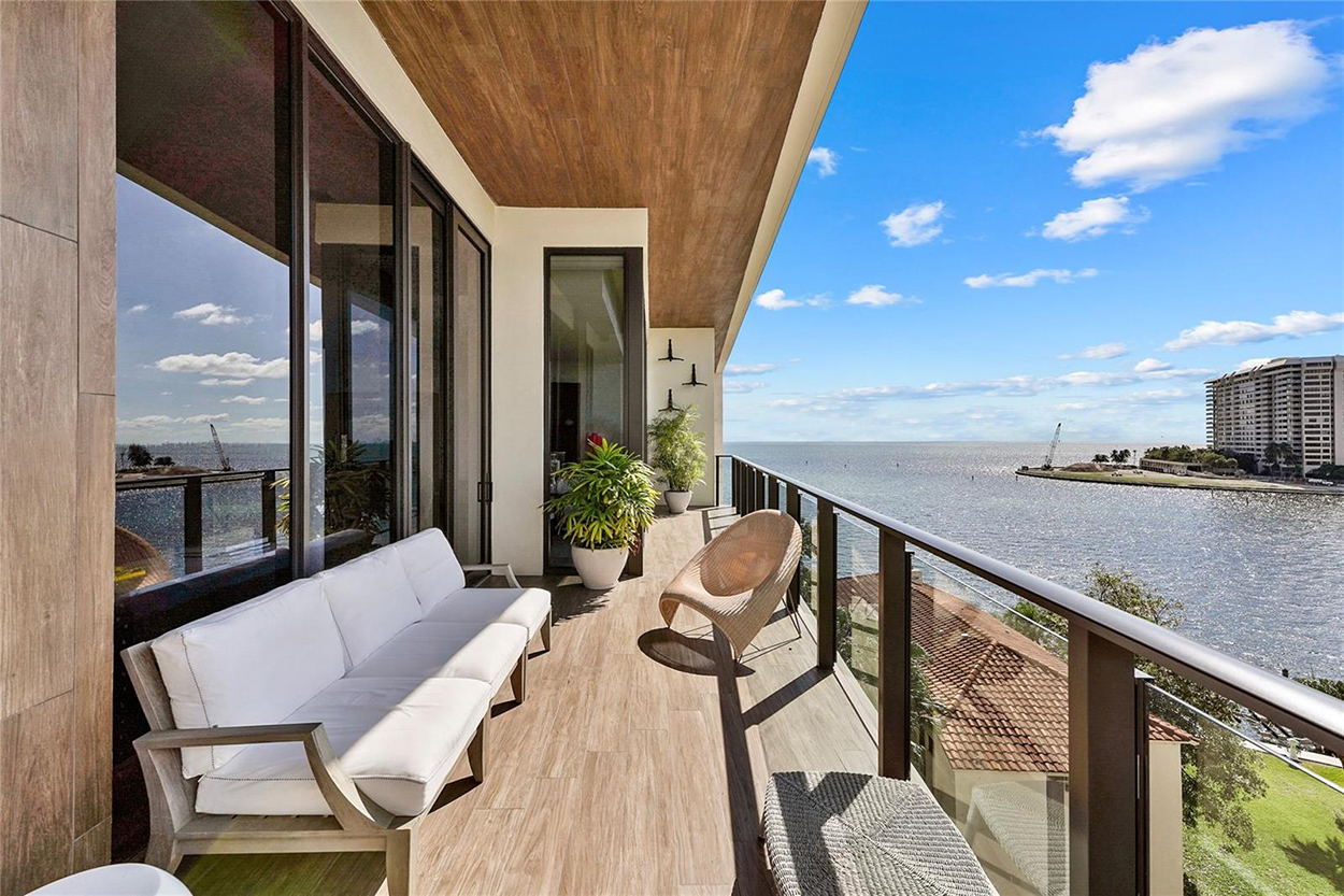 Condo balcony in Miami