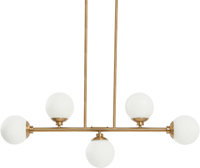 Robert Stevenson Lorne Metal and Frosted Glass Chandelier |  was $230.31