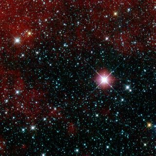 Shortly after NASA's Wide-field Infrared Survey Explorer (WISE) ejected its cover, it took this infrared snapshot of a region in the constellation Carina near the Milky Way. It was released Jan. 6, 2010.