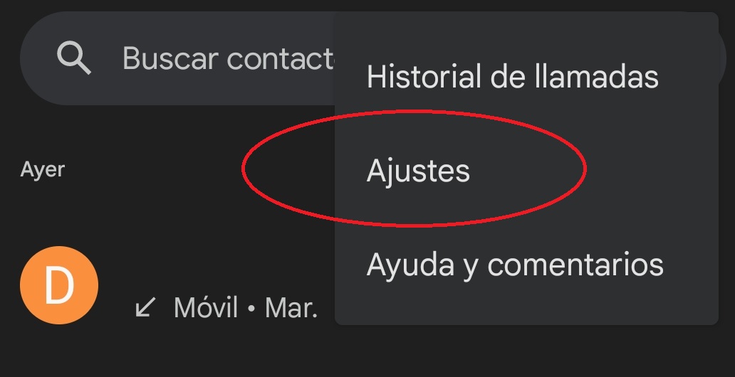 Ajustes - bloquear spam