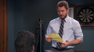 Chris Pratt as Andy Dwyer in Parks and Recreation Season 6