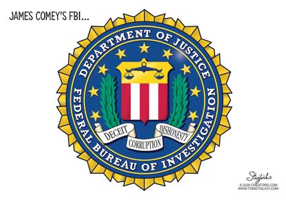 Political Cartoon U.S. James Comey Michael Flynn FBI