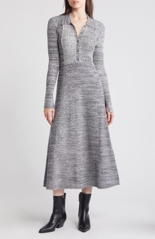 Treasure & Bond, Marled Long Sleeve Sweater Dress