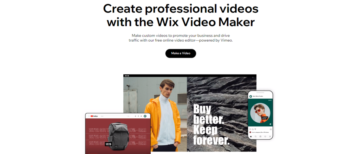 Using the Wix Video Maker app to make free videos