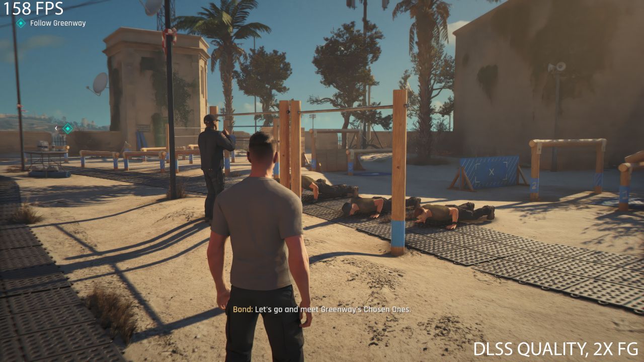 Screenshot of the game 007 First Light running on an Nvidia GeForce GPU