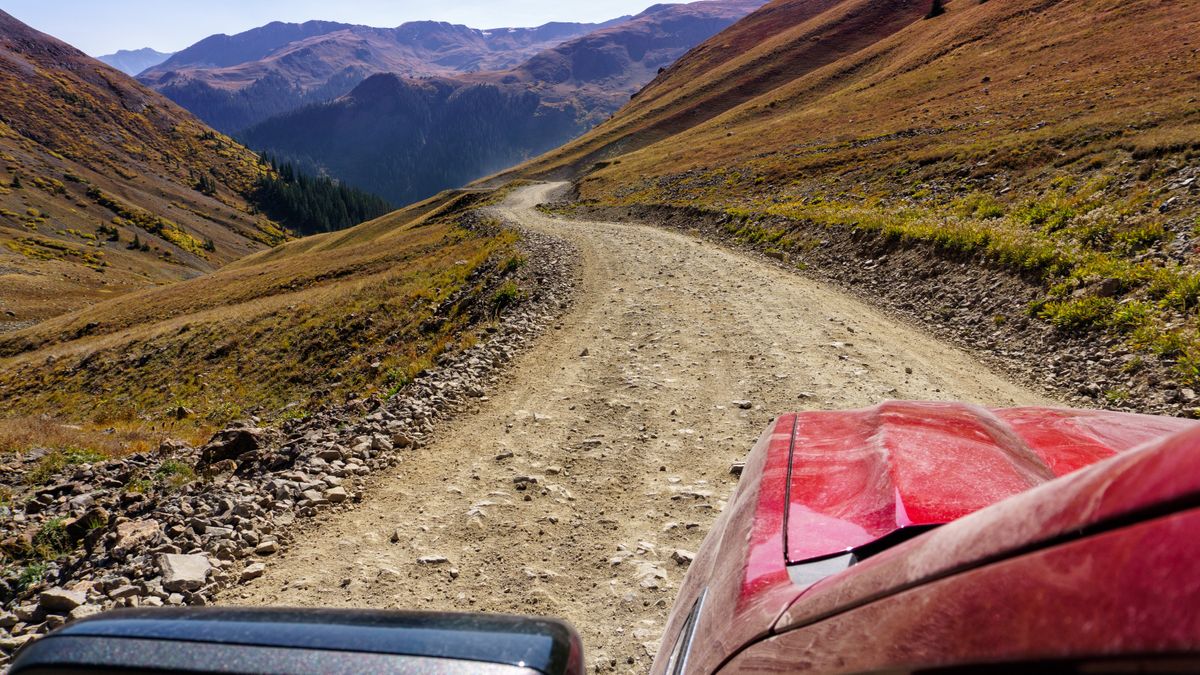 Driving Steep Backcountry Mountain Road 