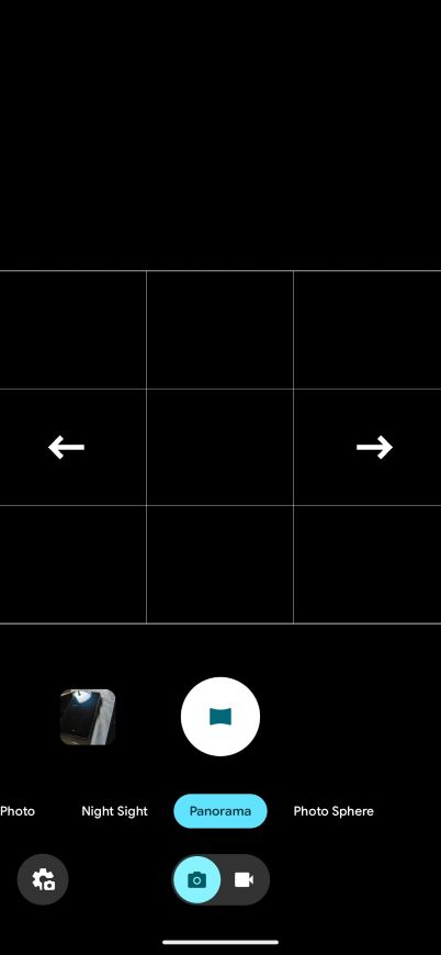 Panorama mode in the Pixel 7's camera