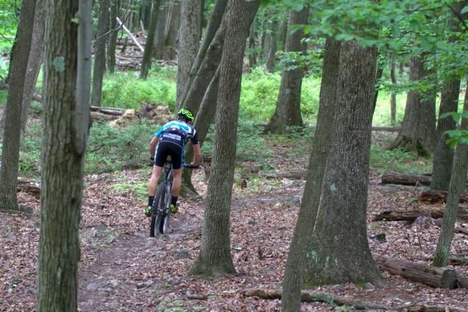 A rider on the Croyle trail