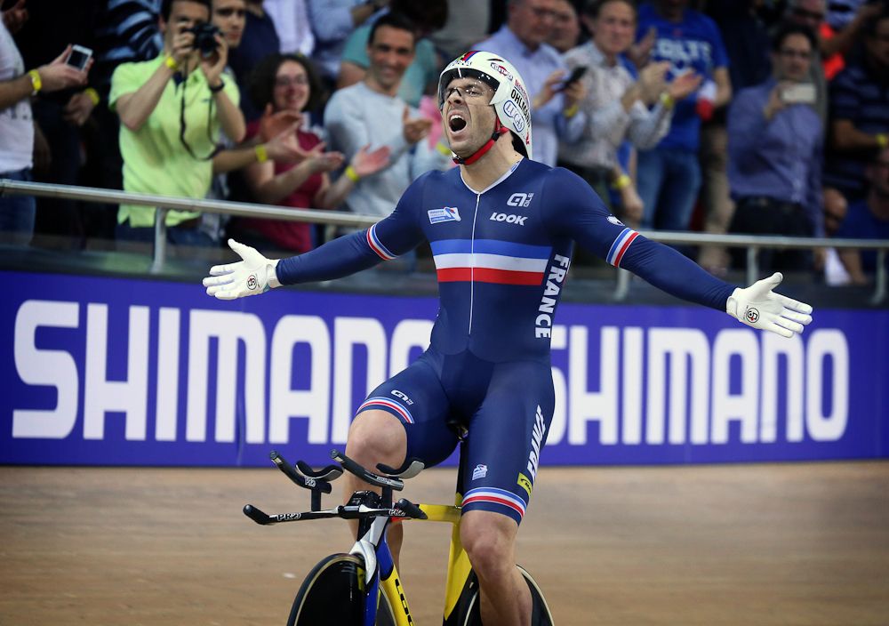 Francois Pervis (France) wins the kilo.
