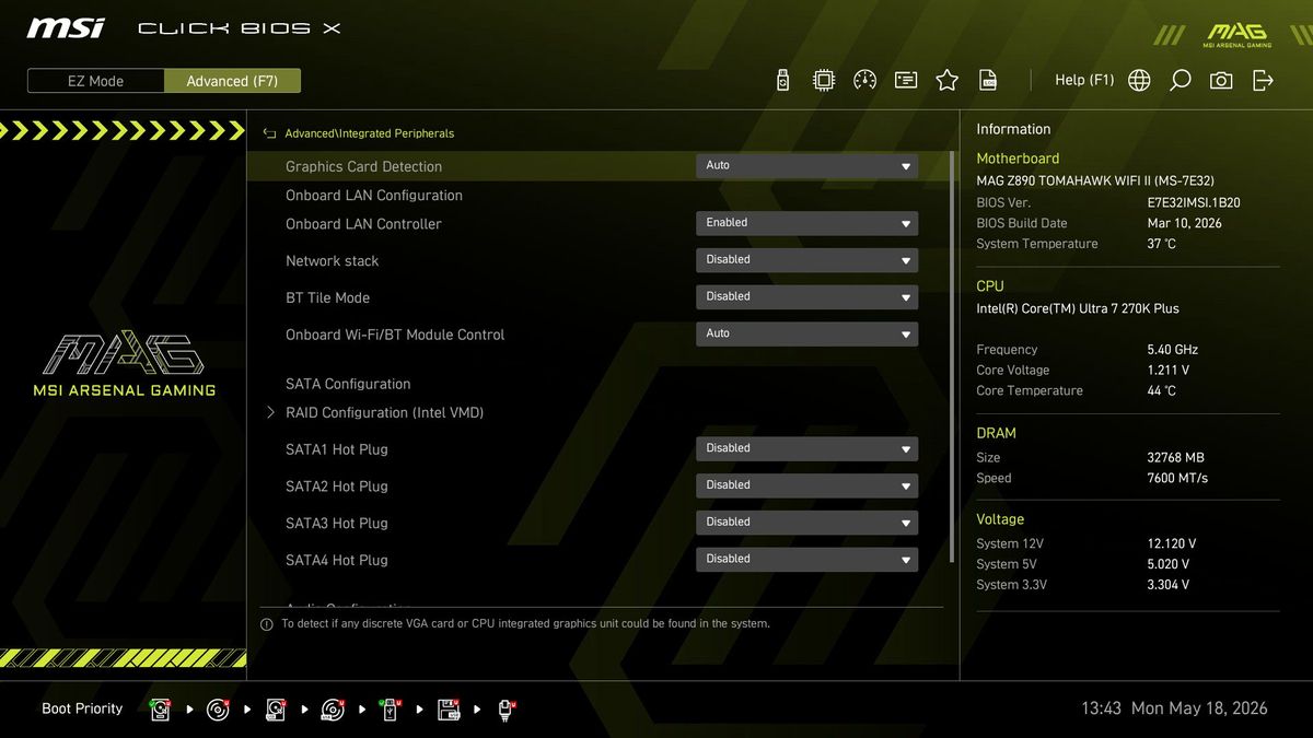 MSI MAG Z890 Tomahawk Wifi II