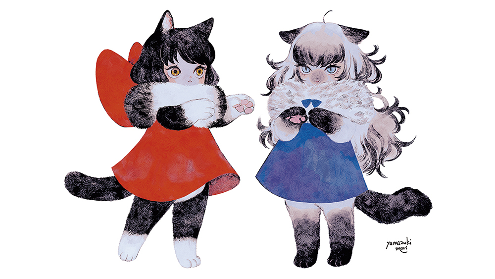 Yamazuki Mari blends traditional and modern influences &ndash; with lots of cats and wolves.