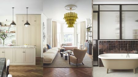 Triptych of three images from the house