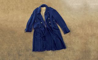 This rare Swiss Army blue wool coat dates from the 1950s