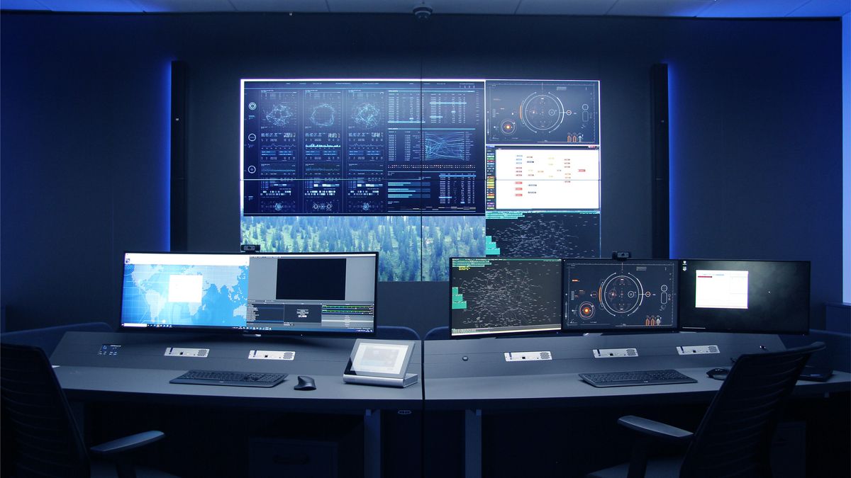 A control room using G&amp;D technology.