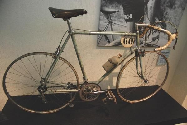 Fausto Coppi piloted this Bianchi to the 1953 pro world championship in Lugano, Switzerland.