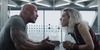 Dwayne Johnson and Vanessa Kirby in Hobbs & Shaw