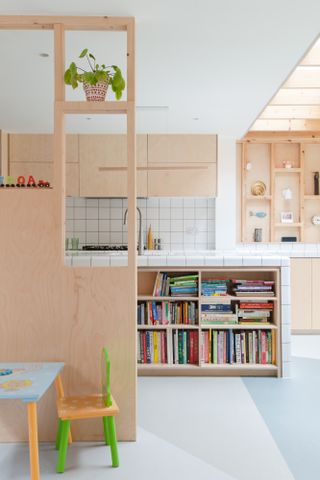 Ply and tile kitchen by Nimtim Architects