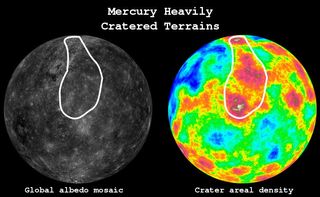 Mercury Heavily Cratered Terrains