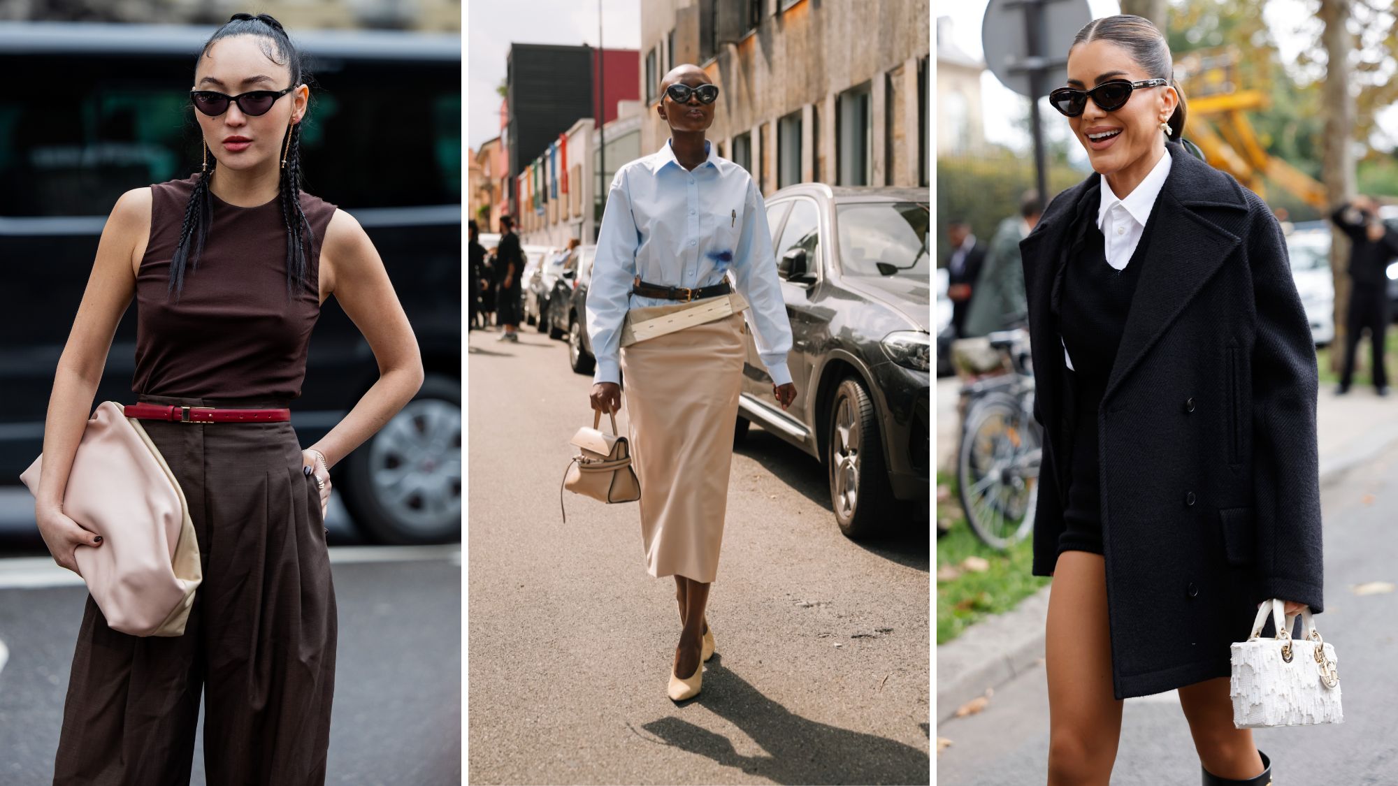 street style stars wearing cat eye sunglasses