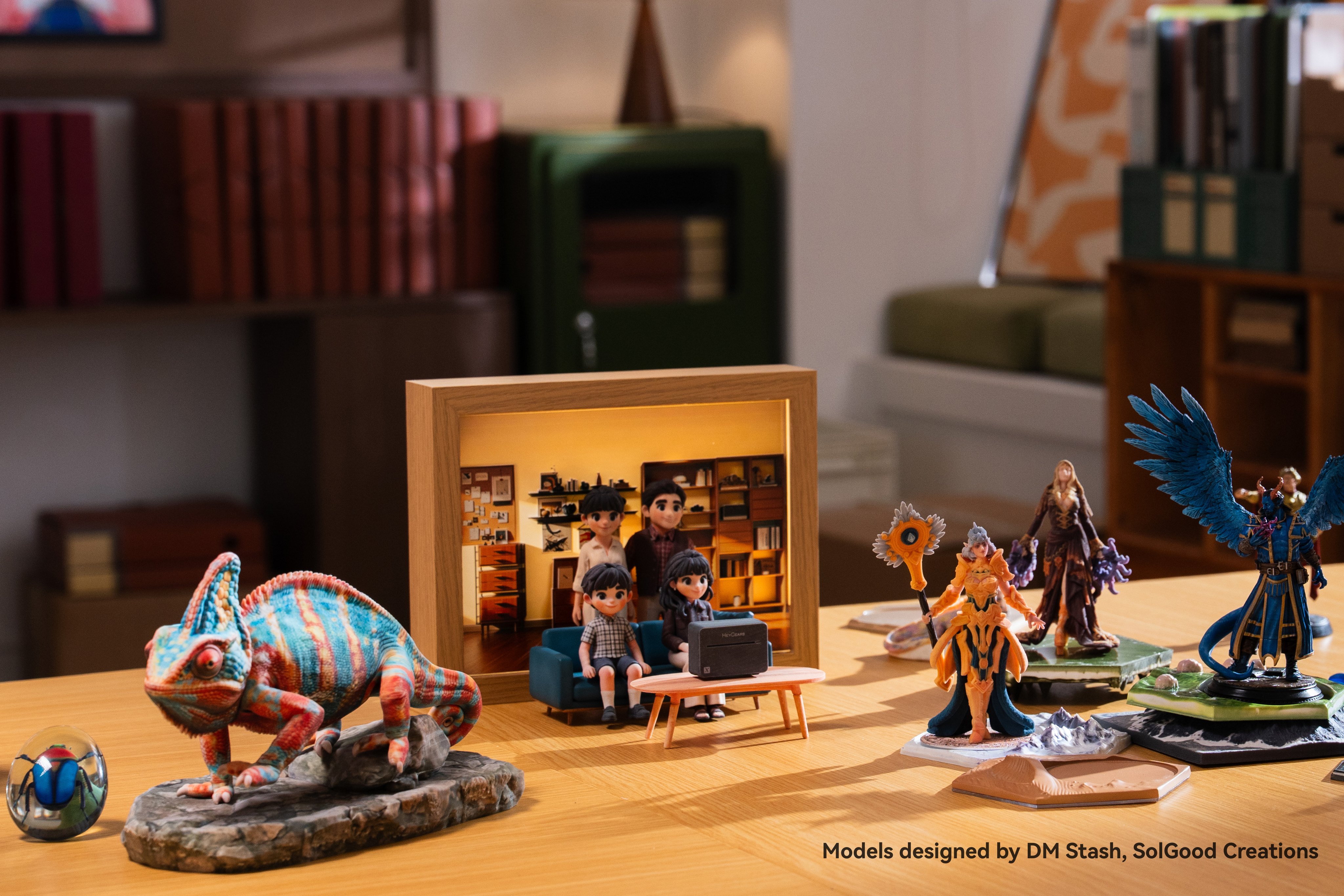 3D models printed on the HeyGears G1X Full-Color 3D and UV printer