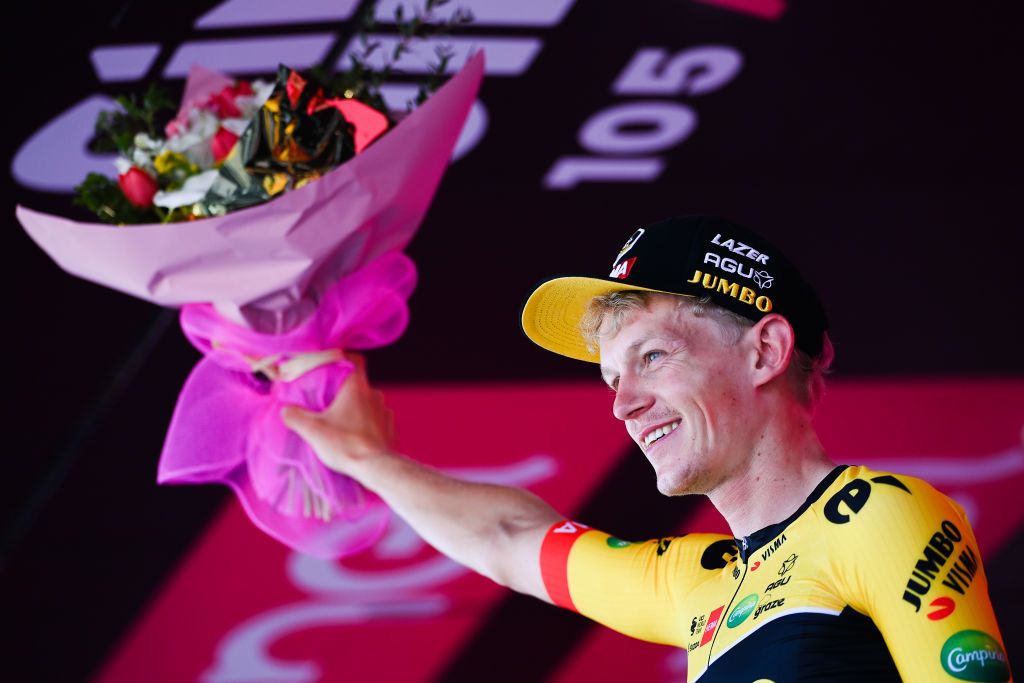 Koen Bouwman after winning stage 7 of the Giro d&#039;Italia