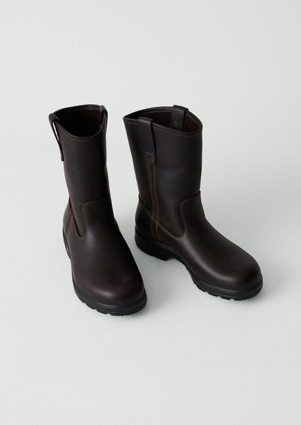 Blundstone Originals Leather Tall Pull on Boots | Dark Brown