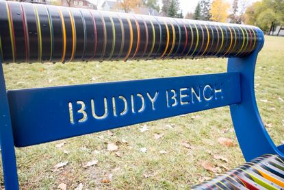 A buddy bench.