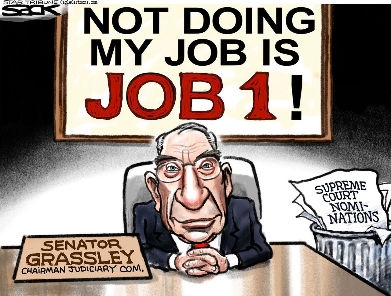 Political Cartoon U.S. Grassley Supreme Court