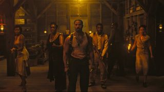 Jayme Lawson, Wunmi Mosaku, Michael B. Jordan, Miles Caton, Delroy Lindo and Li Jun Li in Sinners