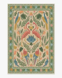 Iris Apfel Birds Of A Feather Green &amp; Peach Tufted Rug 150 x 215 - Was £399 Now £299.25