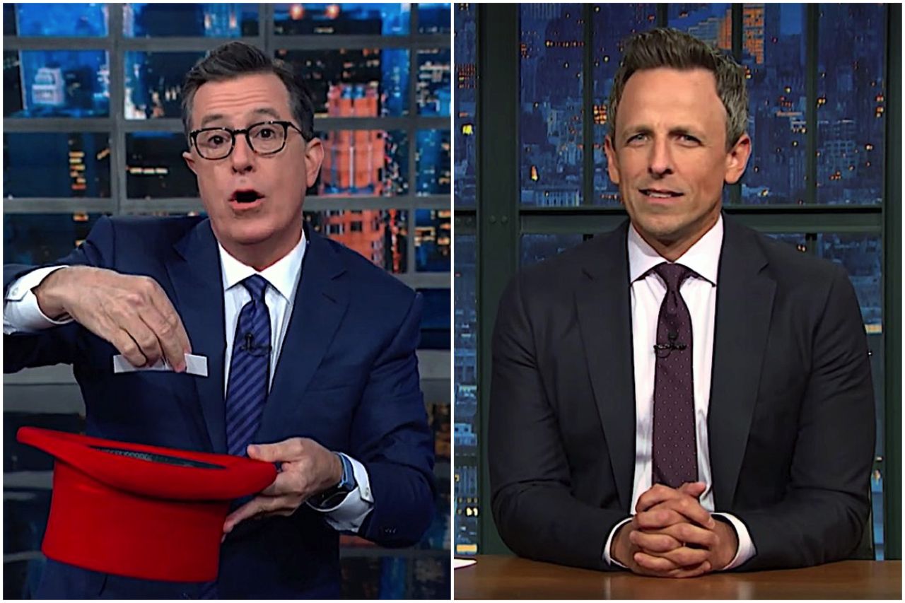 Seth Meyers and Stephen Colbert on Trump whistleblower complaint