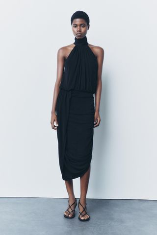 Draped Halter Dress Zw Collection